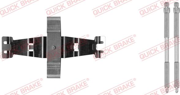 QUICK BRAKE 109-0042-1 - Комплектуючі, колодки дискового гальма autozip.com.ua