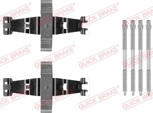 QUICK BRAKE 1090042 - Комплектуючі, колодки дискового гальма autozip.com.ua