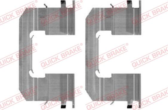 QUICK BRAKE 109-0006R-1 - Комплектуючі, колодки дискового гальма autozip.com.ua