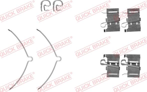 QUICK BRAKE 109-0001R-1 - Комплектуючі, колодки дискового гальма autozip.com.ua