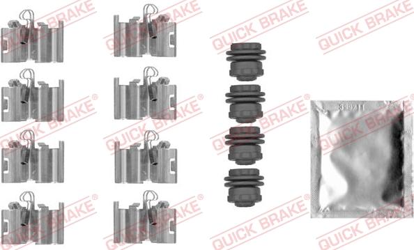 QUICK BRAKE 1090015 - Комплектуючі, колодки дискового гальма autozip.com.ua