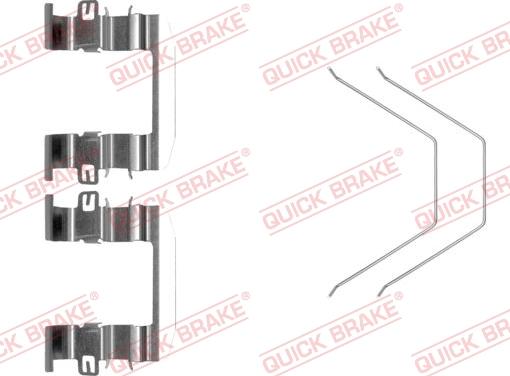 QUICK BRAKE 109-0016-1 - Комплектуючі, колодки дискового гальма autozip.com.ua