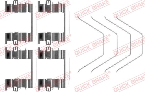 QUICK BRAKE 1090016 - Комплектуючі, колодки дискового гальма autozip.com.ua