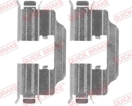 QUICK BRAKE 109-0012R-1 - Комплектуючі, колодки дискового гальма autozip.com.ua