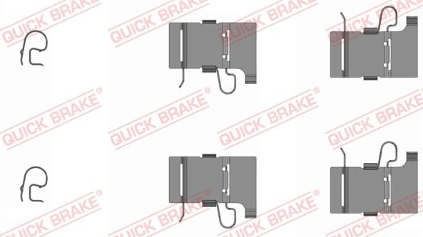 QUICK BRAKE 109-0084R-1 - Комплектуючі, колодки дискового гальма autozip.com.ua