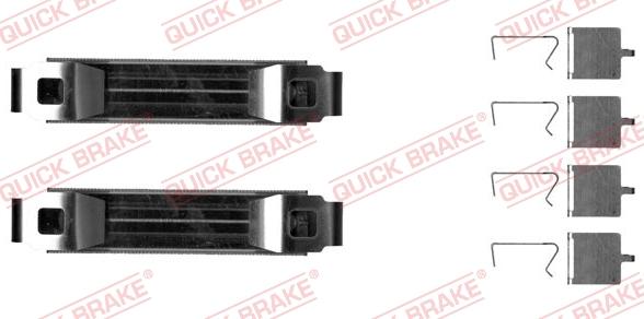QUICK BRAKE 1090029 - Комплектуючі, колодки дискового гальма autozip.com.ua