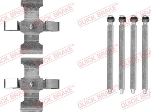 QUICK BRAKE 109-0076 - Комплектуючі, колодки дискового гальма autozip.com.ua