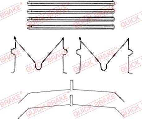 QUICK BRAKE 109-0199 - Комплектуючі, колодки дискового гальма autozip.com.ua