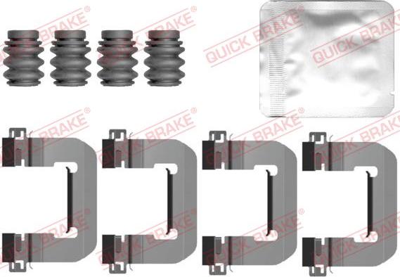 QUICK BRAKE 109-0149 - Комплектуючі, колодки дискового гальма autozip.com.ua