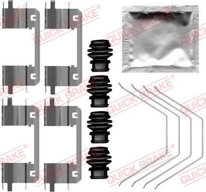 QUICK BRAKE 109-0141 - Комплектуючі, колодки дискового гальма autozip.com.ua