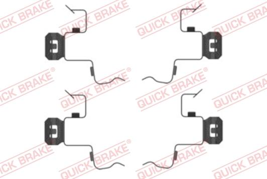 QUICK BRAKE 109-0156R-1 - Комплектуючі, колодки дискового гальма autozip.com.ua