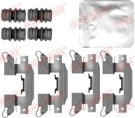 QUICK BRAKE 109-0151 - Комплектуючі, колодки дискового гальма autozip.com.ua