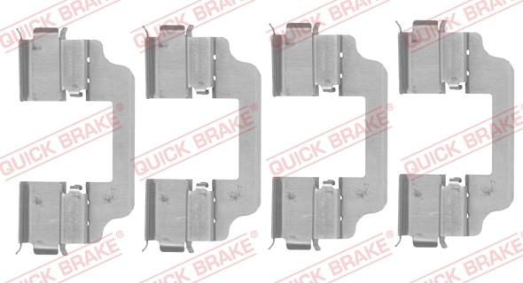 QUICK BRAKE 109-0153 - Комплектуючі, колодки дискового гальма autozip.com.ua