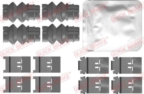 QUICK BRAKE 109-0152 - Комплектуючі, колодки дискового гальма autozip.com.ua