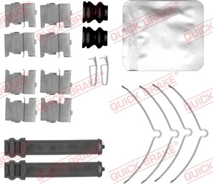 QUICK BRAKE 109-0169 - Комплектуючі, колодки дискового гальма autozip.com.ua