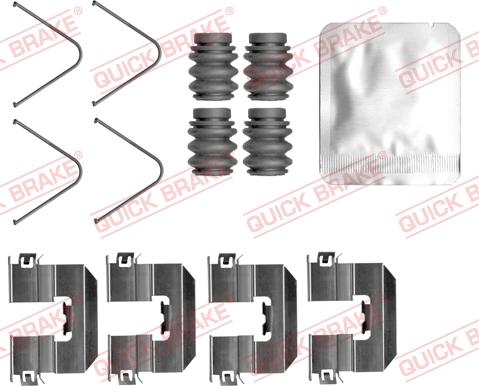 QUICK BRAKE 109-0165 - Комплектуючі, колодки дискового гальма autozip.com.ua