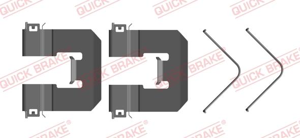 QUICK BRAKE 109-0160R-1 - Комплектуючі, колодки дискового гальма autozip.com.ua