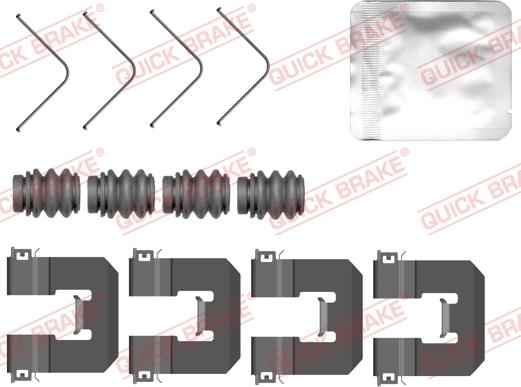 QUICK BRAKE 109-0160 - Комплектуючі, колодки дискового гальма autozip.com.ua