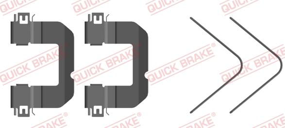 QUICK BRAKE 109-0102R-1 - Комплектуючі, колодки дискового гальма autozip.com.ua