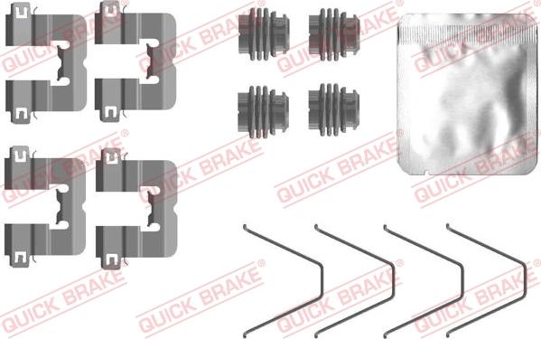 QUICK BRAKE 1090114 - Комплектуючі, колодки дискового гальма autozip.com.ua