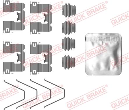 QUICK BRAKE 109-0137 - Комплектуючі, колодки дискового гальма autozip.com.ua