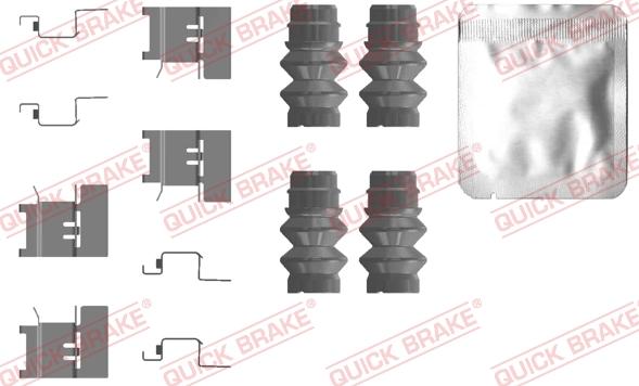 QUICK BRAKE 109-0120 - Комплектуючі, колодки дискового гальма autozip.com.ua