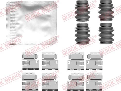 QUICK BRAKE 109-0174 - Комплектуючі, колодки дискового гальма autozip.com.ua