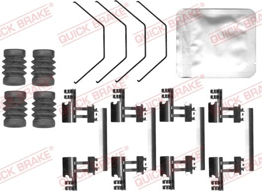 QUICK BRAKE 109-0170 - Комплектуючі, колодки дискового гальма autozip.com.ua