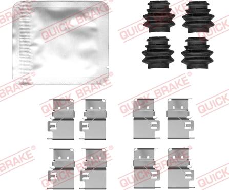 QUICK BRAKE 109-0172 - Комплектуючі, колодки дискового гальма autozip.com.ua