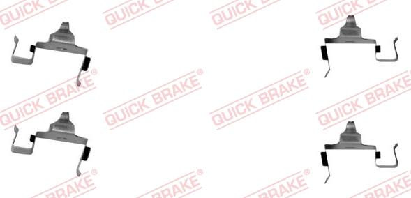 QUICK BRAKE 109-1697-1 - Комплектуючі, колодки дискового гальма autozip.com.ua