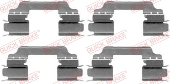 QUICK BRAKE 109-1649 - Комплектуючі, колодки дискового гальма autozip.com.ua