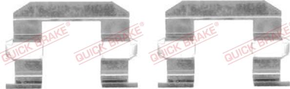 QUICK BRAKE 109-1645-1 - Комплектуючі, колодки дискового гальма autozip.com.ua