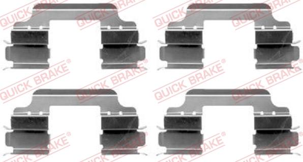 QUICK BRAKE 1091648 - Комплектуючі, колодки дискового гальма autozip.com.ua