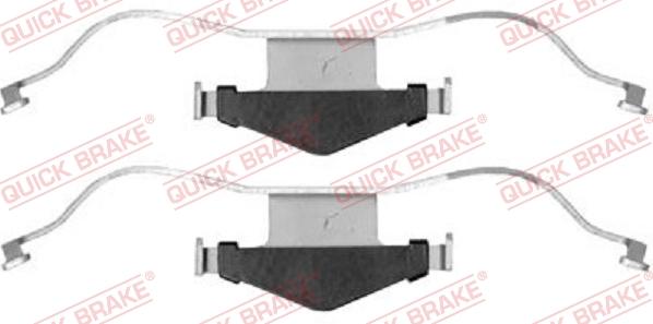 QUICK BRAKE 109-1659 - Комплектуючі, колодки дискового гальма autozip.com.ua