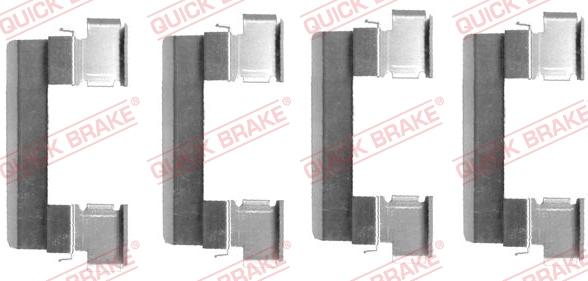 QUICK BRAKE 109-1655 - Комплектуючі, колодки дискового гальма autozip.com.ua