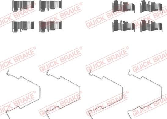 QUICK BRAKE 1091652 - Комплектуючі, колодки дискового гальма autozip.com.ua