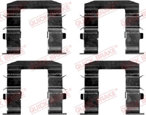 QUICK BRAKE 1091665 - Комплектуючі, колодки дискового гальма autozip.com.ua