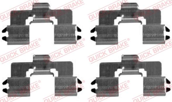 QUICK BRAKE 1091666 - Комплектуючі, колодки дискового гальма autozip.com.ua