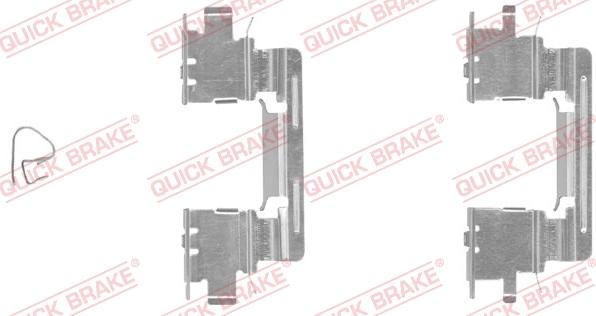 QUICK BRAKE 109-1613-1 - Комплектуючі, колодки дискового гальма autozip.com.ua
