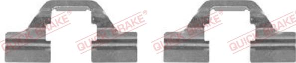 QUICK BRAKE 109-1684-1 - Комплектуючі, колодки дискового гальма autozip.com.ua