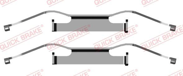 QUICK BRAKE 1091680 - Комплектуючі, колодки дискового гальма autozip.com.ua