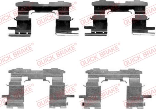 QUICK BRAKE 1091631 - Комплектуючі, колодки дискового гальма autozip.com.ua