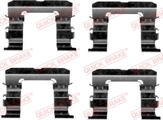 QUICK BRAKE 1091632 - Комплектуючі, колодки дискового гальма autozip.com.ua