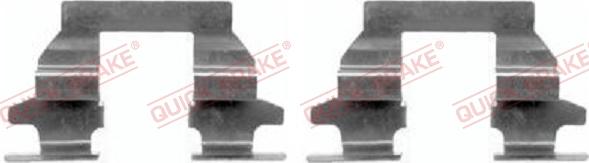 QUICK BRAKE 109-1625-1 - Комплектуючі, колодки дискового гальма autozip.com.ua