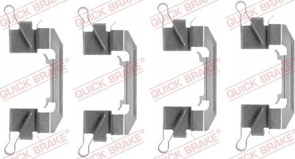 QUICK BRAKE 1091626 - Комплектуючі, колодки дискового гальма autozip.com.ua