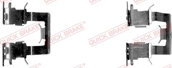 QUICK BRAKE 109-1620-1 - Комплектуючі, колодки дискового гальма autozip.com.ua