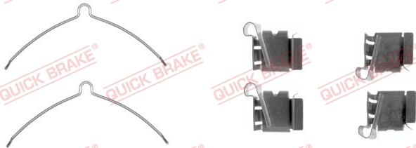 QUICK BRAKE 109-1622-1 - Комплектуючі, колодки дискового гальма autozip.com.ua