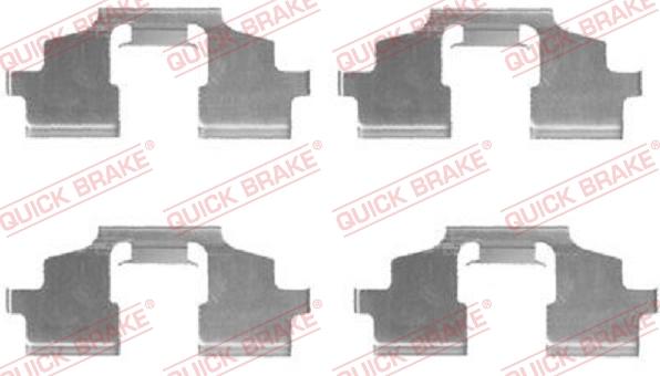 QUICK BRAKE 1091675 - Комплектуючі, колодки дискового гальма autozip.com.ua