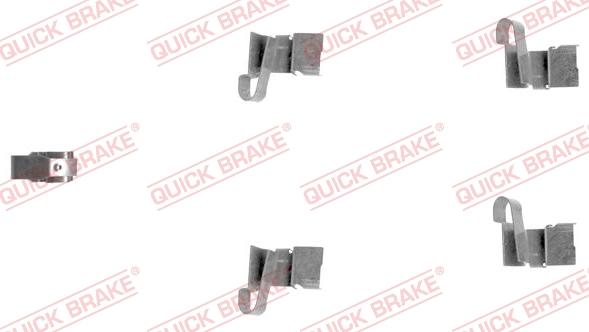 QUICK BRAKE 109-1671-1 - Комплектуючі, колодки дискового гальма autozip.com.ua