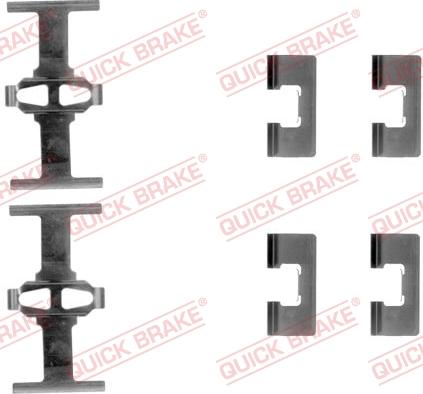 QUICK BRAKE 1091092 - Комплектуючі, колодки дискового гальма autozip.com.ua